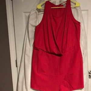 Coral Romper with skort like front